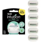 WILKINSON SWORD - Intuition Sensitive Care For Women | No Shave Gel Needed | Pack of 6 Razor Blade Refills