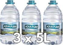 Aqua Pura 5 Litre Still Natural Mineral Water, 5L, Pack of 3