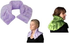 Herbal Concepts Neck & Shoulder Wrap Bundle – Olive Color with Lavender Scent, Hot/Cold Therapy, Weighted Heating Pad for Pain Relief