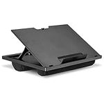 Navaris Laptop Tray - Adjustable Lap Desk for Home Office - Tablet or Keyboard Stand Table with Cushion - Lightweight Drawing Tray for Sofa or Bed - 8 Levels