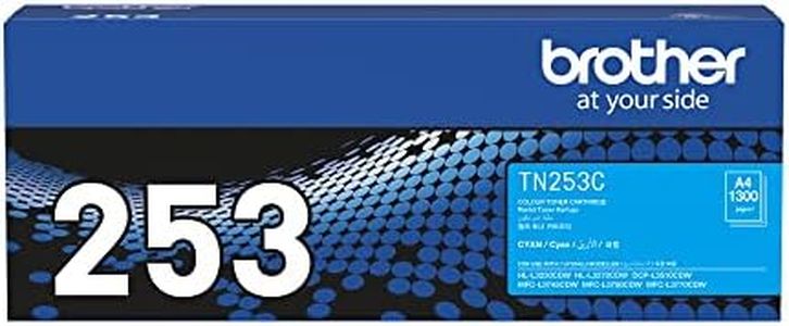 Brother Genuine TN253C Cyan Toner Cartridge, Up to 1300 Pages (TN-253C) for Use with: HL-L3230CDW, HL-L3270CDW, DCP-L3510CDW, MFC-L3745CDW, MFC-L3750CDW, MFC-L3770CDW