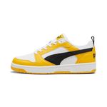 PUMA Rebound V6 Low, Unisex-Adult Trainers, Yellow Sizzle Black White, 9.5 UK