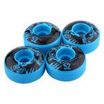 Alomejor 52mm x 30mm 4 Pcs E-Bike Wheels Outdoor Classic PU Cruiser Longboard Skateboard Replacement Wheel Set for Electronic Bicycle(Blue)