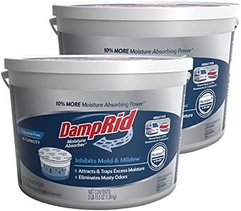 DampRid Hi-Capacity Moisture Absorber Bucket, 2 Pack — Fragrance Free, 2 lb. 15.5 oz.