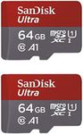 SanDisk 64GB X2 (128GB) MicroSDXC Ultra Uhs-1 Memory Card