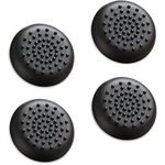 Fosmon Silicone Thumb Stick Analog Controller Grip Caps (4 Pack/2 Pair) Compatible with Xbox One Controllers, Elite Controller (Black)