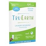 Tru Earth Eco-Strips Laundry Detergent Strips 64 Loads. No Plastic Packaging, Ultra-Concentrated, Pre-Measured Strips Easy Storage. For Machine & Hand Washing, Fragrance Free