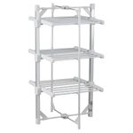 Taylor & Brown 3 Tier Heated Clothes Airer | Deluxe Folding Aluminium Clothes Drying Rack | Electric Laundry Drying Horse Rack | 220W Energy Efficient 24 Rails, 111cm