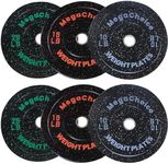 MegaChoice 100 Lb Weight Plates Set,2 inch Rubber Weight Plates (2×10lb,2×15lb,2X 25 lb) Barbell Olympic Weight Plates for Weight Lifting Strength Taining Home Gym,100 Pound Change Plates