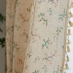 Floral Farmhouse Curtains Semi-Blac