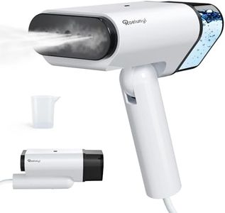 Raelunyi Handheld Steamer for Clothes, Foldable Travel Steamer with Portable Size, 25 Second Fast Heat-up, 1100W Garment Steamer, Horizontal & Vertical Steaming - 360° leak-proof visible tank