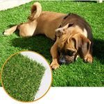 ALTRUISTIC Thick Realistic Artificial Grass Mat Customized Sizes, 10ft x 12ft Synthetic Fake Astro Turf Indoor Outdoor Garden Lawn Landscape, Faux Grass Rug with Drainage Holes