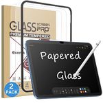 Esanik Tempered Glass Paper Screen Protector for iPad 10. Generation (2022,10.9 inch), 9H Matte Glass Film Feel Like Paper, Anti-Fingerprint Anti-Glare (2 Pack)