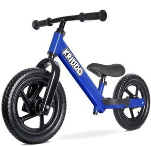 KRIDDO Balance Bike 2 Year Old, Toddler Balance Bike for Kids Aged 2-5, with DIY Colorful Stickers, Non-Slip Sporty Footrest, Racing-Style Frame, Gift for 2-4 Boys and Girls, Blue
