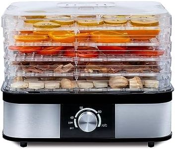 ARTECH Electric Food Dehydrator - 5 Tray Fruit Dryer Machine, 245W, Adjustable Temperature Control 40-70℃, BPA-Free Trays, Healthy Natural Snacks, Jerky, Fruits, Vegetables, Mushrooms, Herbs & Seeds
