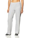 Hanes Women's EcoSmart Open Bottom Leg Sweatpants, Light Steel, Large