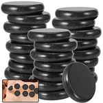 KEILEOHO 25 PCS 3.15 Inches Basalt Massage Stones, Hot Stones for Massage, Black Massage Rocks Round Basalt Stones Hot Rocks Set for Spa, Relaxing, Healing, Tension Relief