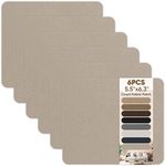 TYJLII Suede Couch Patch Repair Fabric,6-Piece Self-Adhesive Microfiber Patches，Quick Fix Sofa Chair Car Seat,Furniture,Upholstery Repair Kit. (Beige)