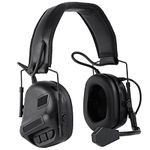 AQzxdc Behind-The-Head Earpiece Tactical Headset, Radio Remote PPT Noise Cancelling Walkie Talkie Headphone, for Airsoft Military Hunting Wargame Shooting Aviation,Noise Reduction Black