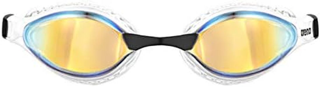 ARENA Cobra Core Swipe Mirror Unisex Adult Racing Swimming Goggles, Swimming Pool Goggles with Curved Mirror Lenses, Anti-Fog, UV Protection, 5 Interchangeable Nose Bridges