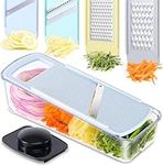 Geedel Mandoline Slicer for Kitchen, Cheese Grater Carrot Shredder Zucchini Julienner for Veggies, Cheese, Fruit, Salad and More