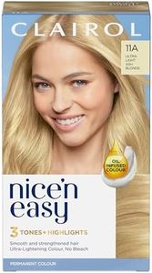 Clairol Nice'n Easy Crème, Natural Looking Oil Infused Permanent Hair Dye, 11A Ultra Light Ash Blonde