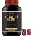 Creatine Gummies 5000mg 120 Gummies 60 Days Supply Creatine Monohydrate Gummies - Berry Flavoured Creatine - Pre Workout Gym Supplement for Men & Women - Vegan Chews Chewable Max recommneded Strength