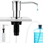 CREA Soap Dispenser for Kitchen Sink, Dish Lotion Dispenser Countertop Soap Dispenser Pump with 39inch Extension Tube Kit, Large Capacity 17 OZ Bottle - Easy Installation