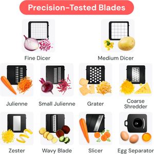 10-in-1 Vegetable Chopper – White Multi-Function Food Dicer