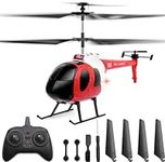 RC Helicopter, Rescue Remote Control Helicopter with Gyro and LED Lights, 2.4GHz Radio 3 Channel One Key Take Off/Landing High &Low Speed, Flying Toy Gift for Boys and Girls