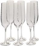 Bohemia Crystal Elements 6-Piece Champagne Flute Set, Transparent, 190ml