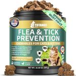 YOTANGO Flea and Tick Prevention for Cats Chewables, 200 Soft Treats Natural Flea Chewables for Cats, Cat Flea & Tick Control, Skin & Coat Support for Kitten Cat - All Breeds & Ages