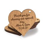 Thank you sharing our special day tags - Table Decorations Wedding Confetti Hearts