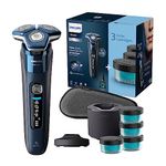 Philips Shaver Series 7000 - Wet & Dry Mens Electric Shaver with SkinIQ Technology, Pop-up Trimmer, Charging Stand, Travel Case, 1 x Quick Clean Pod and 4 x Quick Clean Cartridges (Model S7885/63)