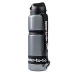 Water-to-Go Eco active 75 cls water purifier; Filters viruses, bacteria, protozoa, cysts, chemicals & microplastics; Leakproof & guaranteed for life; For Travel, Outdoor, Cycling, & Survival; Black