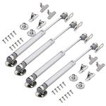 4 Pieces Pneumatic Support Rod, Gas Spring Hydraulic Rod, Duty Gas Spring Strut, Safety Gas Spring Strut, for Bar, Kitchen, Cupboards, Wardrobe, Cabinet Door, Box Cupboard