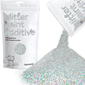 Silver Holographic Glitter for Paint Glitter Paint for Walls, Glitter Paint additive, Paint Glitter for Latex/Acrylic, Flakes for Interior and Exterior Walls, Ceilings [100g / 3.5oz]