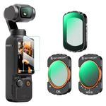 K&F Concept Magnetic Effect & ND & CPL Filter Set Compatible with DJI Osmo Pocket 3, 3 Pack CPL Black Diffusion 1/4 ND2-32 Filters Accessories, HD Optical Glass/Multi-Coated