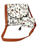 Babbotty Western & Traditional Combo Sling Bag For Women Girls,Ladies Purse,Sling Bag With Mini Wallet,Shoulder Bags,Printed Relaxed Fit Cross Body Bag,Handbag,Multi