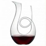 Swan Wine Decanter 1.5L - Hand Blown Lead-Free Crystal, Elegant Red Wine Aerator with Cleaning Brush, Unique Wedding Gift for Couples, Home Bar Decoration for Wine Lovers