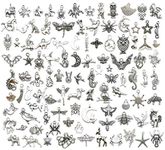 Youdiyla Wholesale 100pcs Mixed Animal Pendants Charms for Jewellery Making Crafting Tibetan Silver Bulk DIY for Necklace Bracelet Handmade WM289