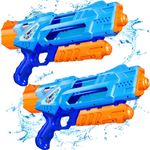 Quanquer Super Water Guns for Adults Kids - 2 Pack 1200cc Super Water Pistol Blaster Soaker Squirt Guns with Excellent Range - Ideas Gift Pool Toys for Summer Outdoor Swimming Water Fighting Play