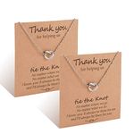 YELUWA 2 Pcs Bridesmaid Gifts Love Knot Infinity Friendship Necklaces Forever Distance Matching for Wedding Proposal Christmas Thanksgiving Best Friend Bridesmaids Maid of Honor Women Sister Girls