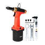 INPANOLS Pneumatic Blind Rivet Gun Hydraulic Air Pop Rivet Tool Kit with 3/32 & 1/8 & 5/32 & 3/16 inch Nosepieces