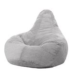 icon Dalton Cord Recliner Bean Bag Chair, Large Lounge Chair Gaming Bean Bags for Adult with Filling Included, Jumbo Cord Adults Beanbag, Boho Room Decor Living Room Furniture