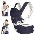 FRUITEAM 6-in-1 Baby Carrier, Baby Hip Carrier, One Size Fits All - Adapt to Newborn (Navy)