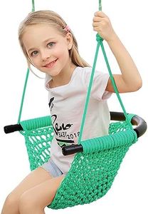 ROPECUBE Kids Swing Seat, Hand-Knitting Toddler Swing, Swing Seat for Kids with Adjustable Ropes, Kids Tree Swing Porch Swing Rope Swing Seat, for Outdoor Indoor, Playground, Backyard