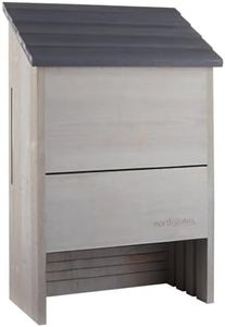 North States Large Outdoor Bat House and Nursery, 6. 5" x 12" x 18. 25" high, Light Gray. Holds 300 Bats