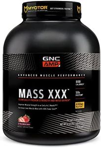 GNC AMP Mass XXX with MyoTOR Protein Powder | Targeted Muscle Building and Workout Support Formula with BCAA and Creatine | Strawberry | 13 Servings