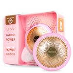 FOREO UFO 2 Supercharged Face Mask - Full LED Spectrum & Red Light Therapy for Face - Warming -Face Moisturizer - Anti Aging - Nourishing - Pearl Pink